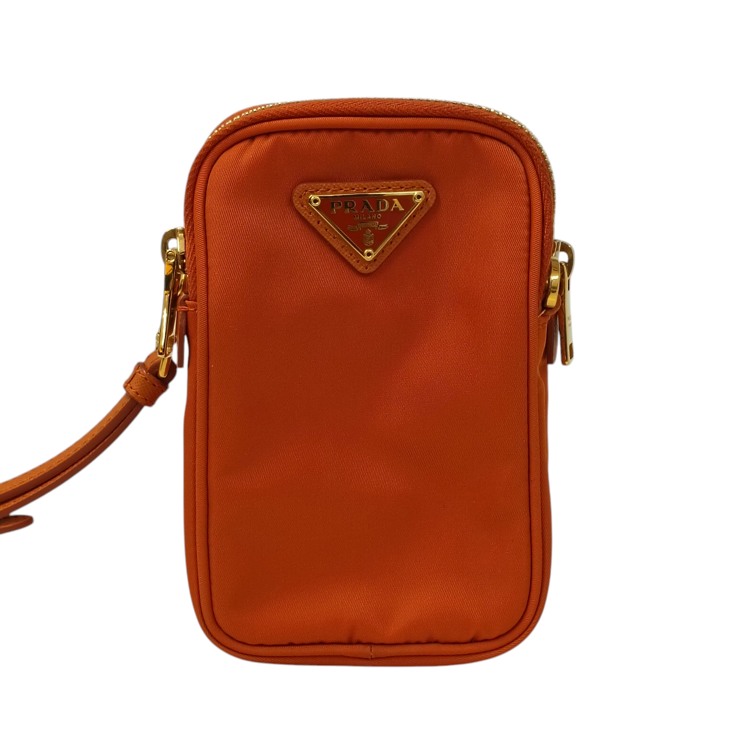 PRADA Shoulder Pouch 1N1860 Rank(B) Orange Stain 58/P 224