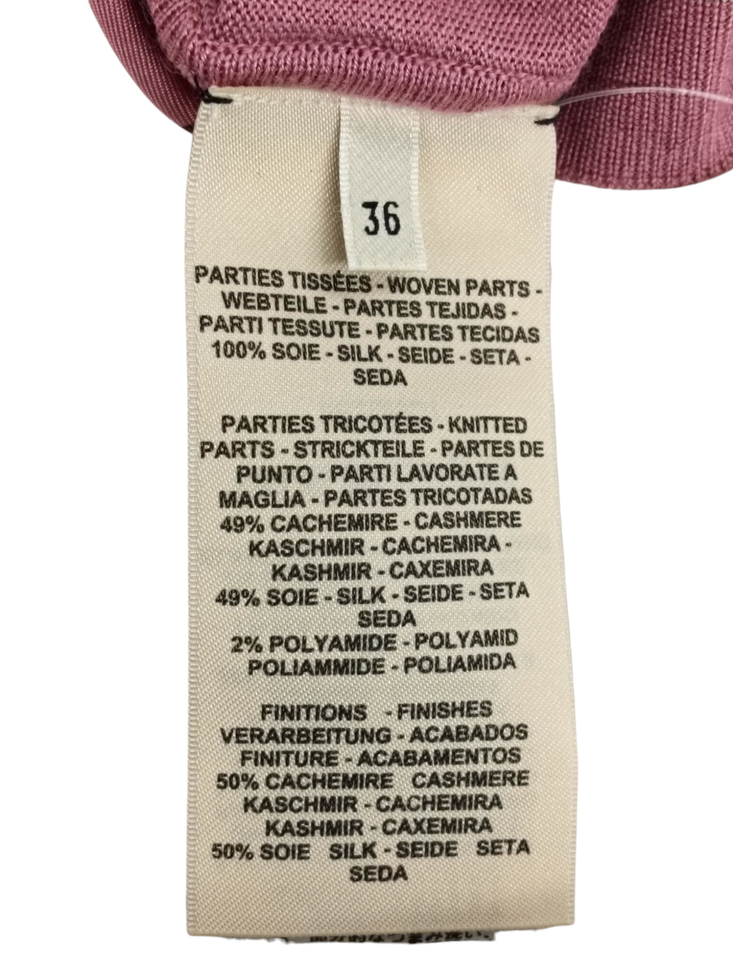 HERMES Knitwear 36 Lady's 36-7751 Silk Twillainecarriage Violet