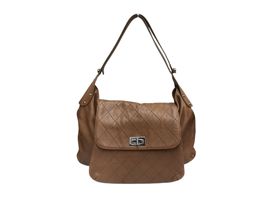 CHANEL Shoulder Bag matrasse Brown 1299