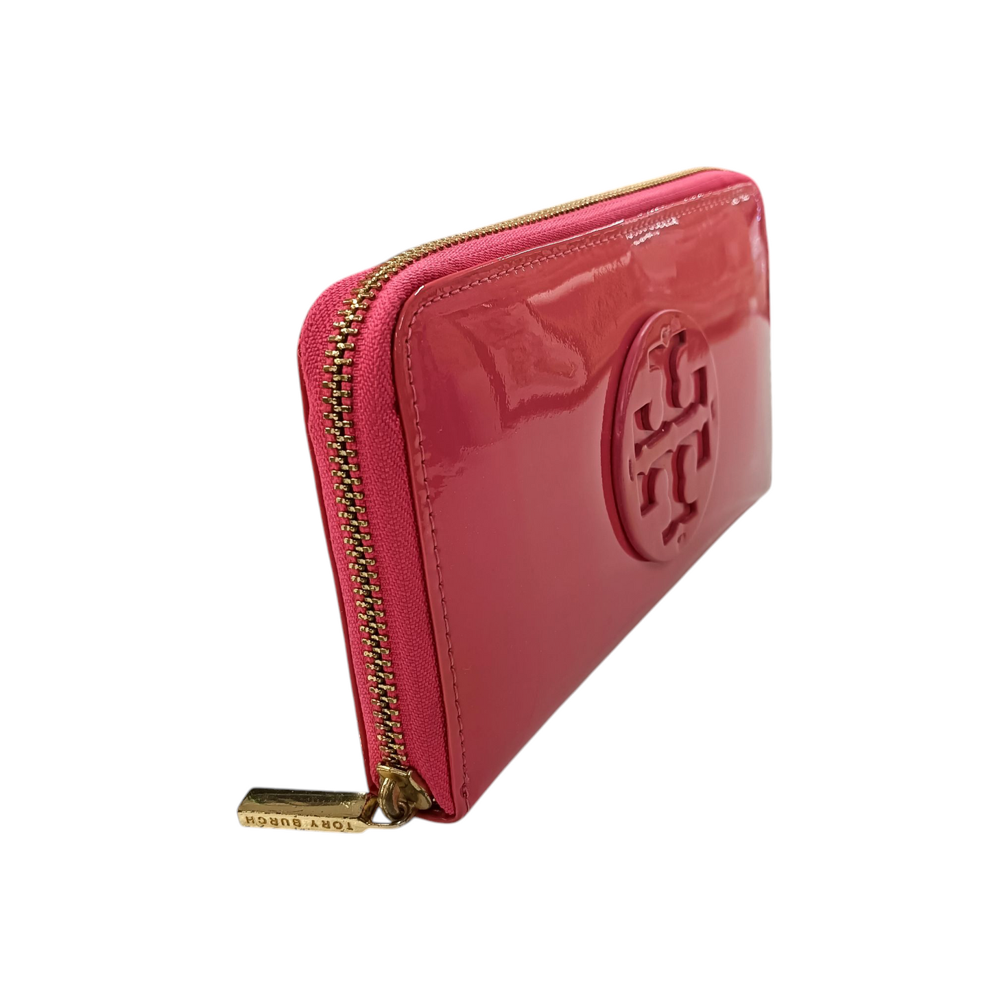 TORY BURCH Long Wallet Pink Enamel
