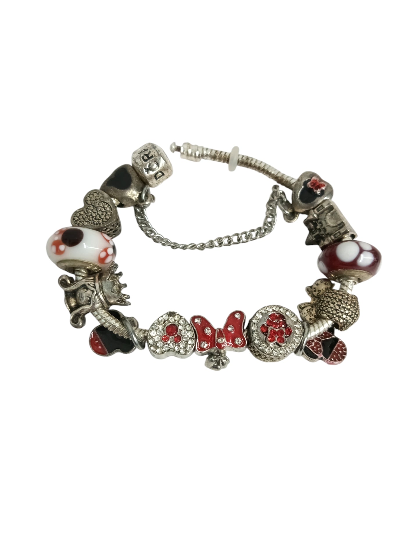 PANDORA BRACELET 12 CHARM RANK(B) *STAIN/DAMAGE