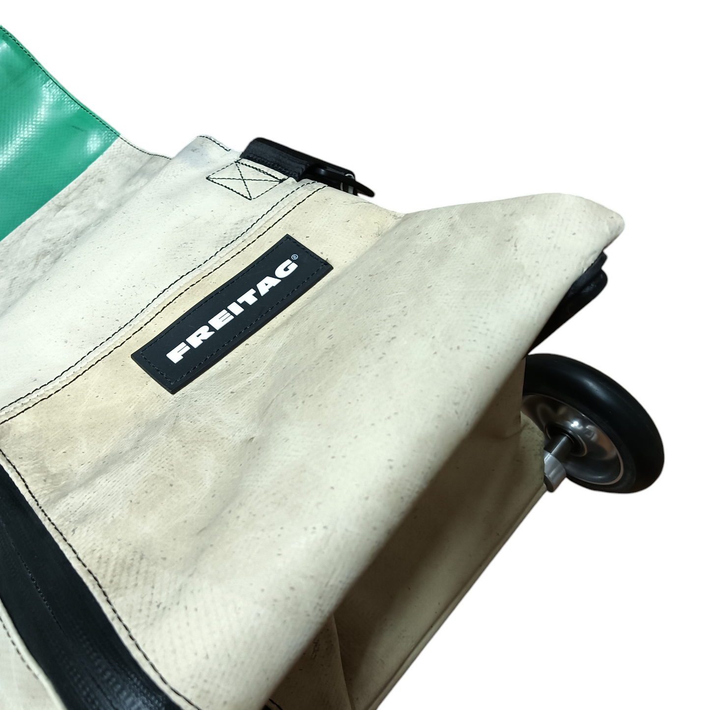 FREITAG Carry Bag F733 ZIPPELIN Rank C Beige/Green Sticky