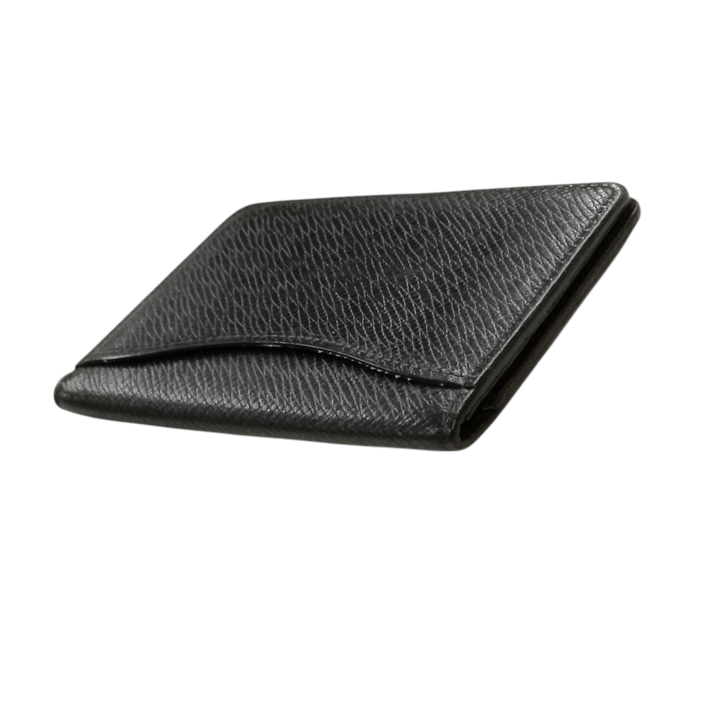 LOUIS VUITTON Card Case Taiga Black Initial DCW M30512