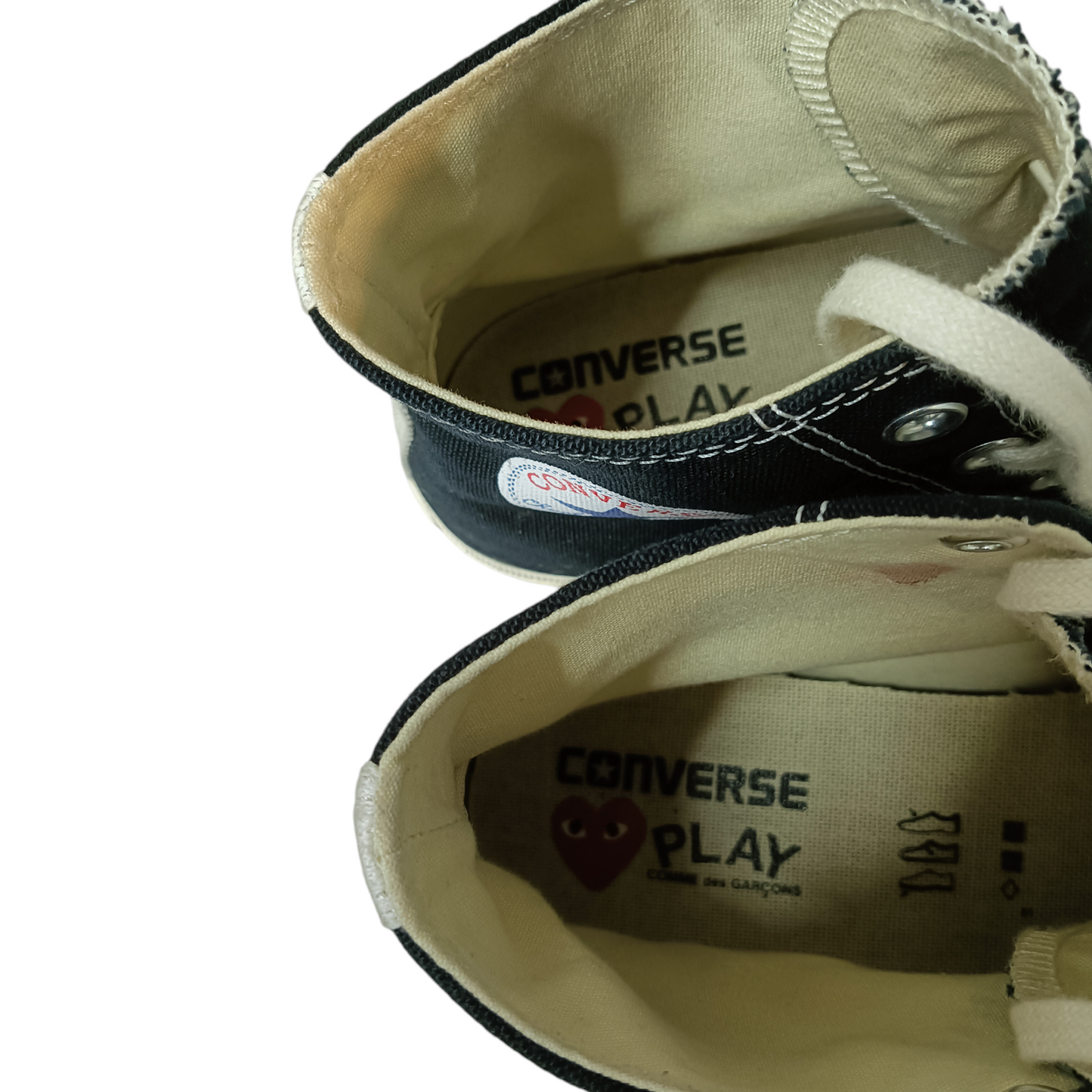 CONVERSE X PLAY COMME DES GARCONS High Cut Sneaker 10US 150204C Mens Black Stain