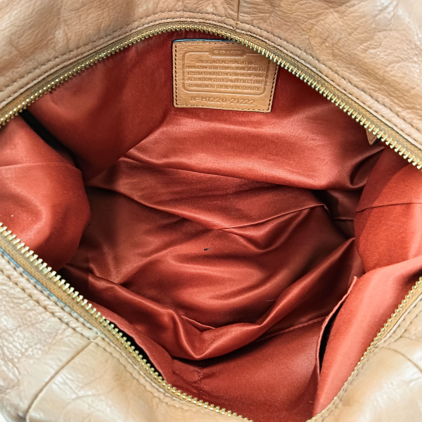 COACH 2WAY BAG BROWN 21222