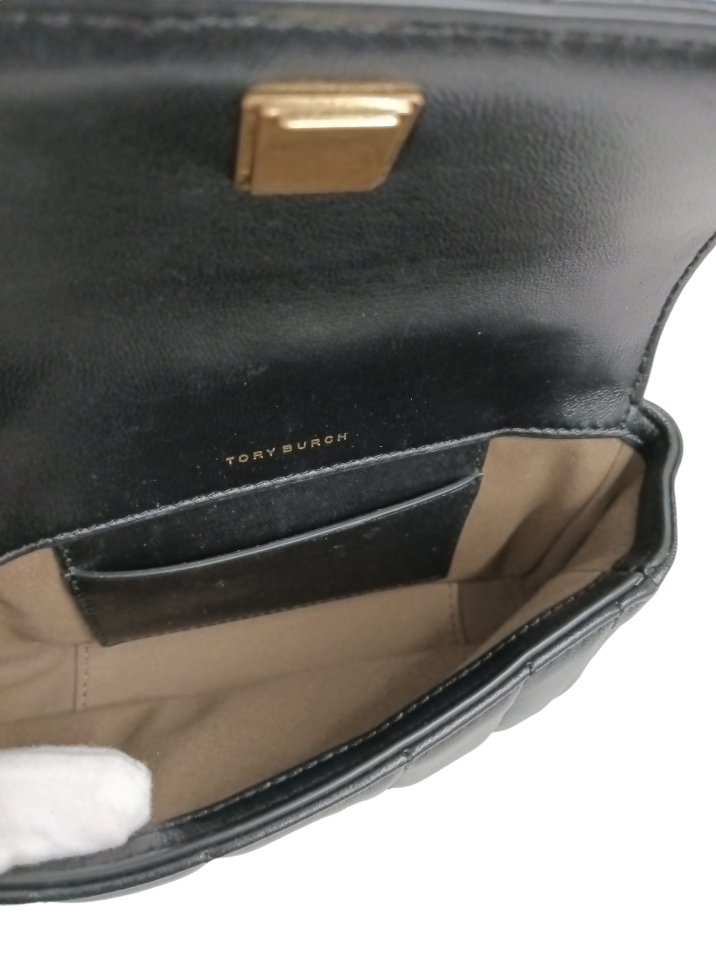 TORY BURCH SHOULDER BAG BLACK MINI KIRA FLAP 100 RANK(B)