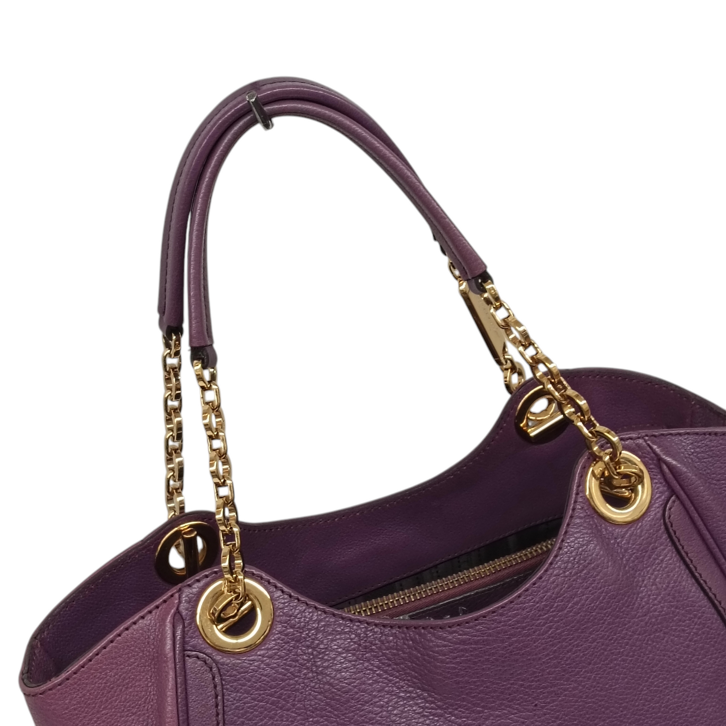 Salvatore Ferragamo Handbag AU-21 B992 Rank (BC) Purple DISCOLORED