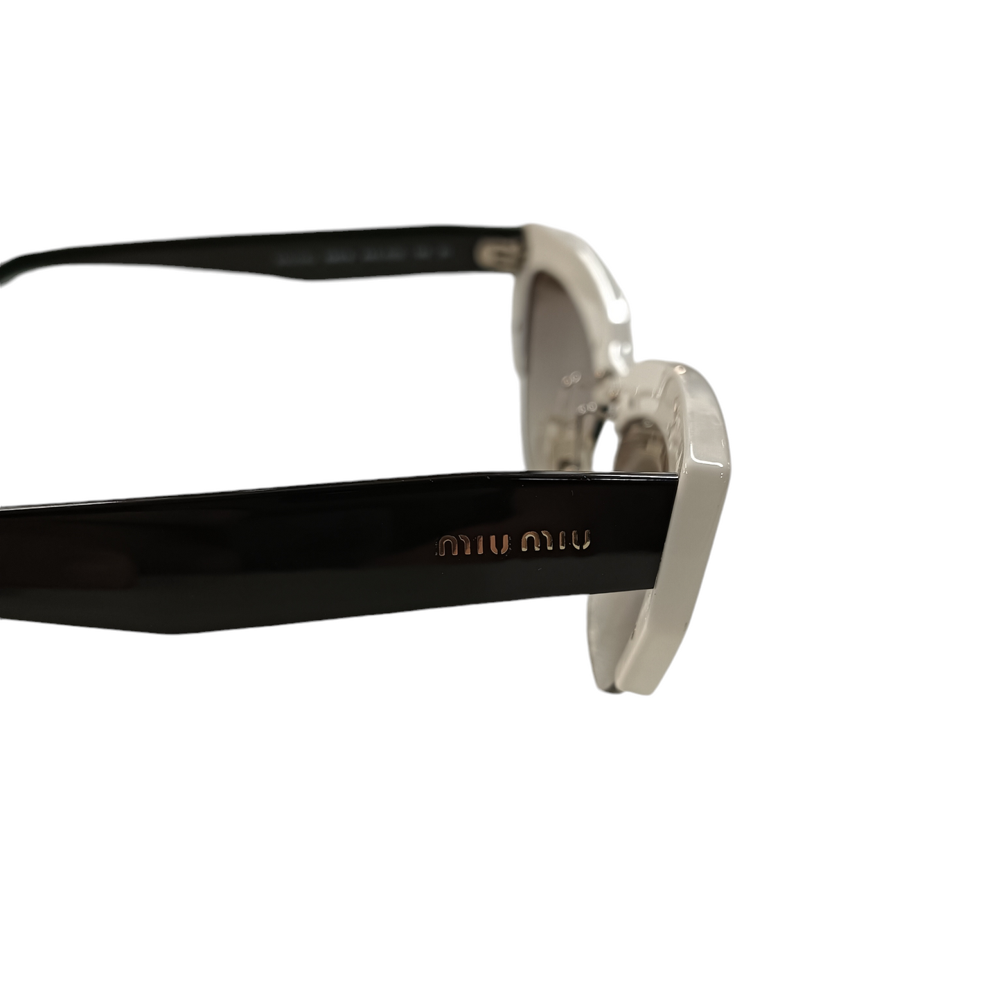MIU MIU SUNGLASSES WHITE/BLACK