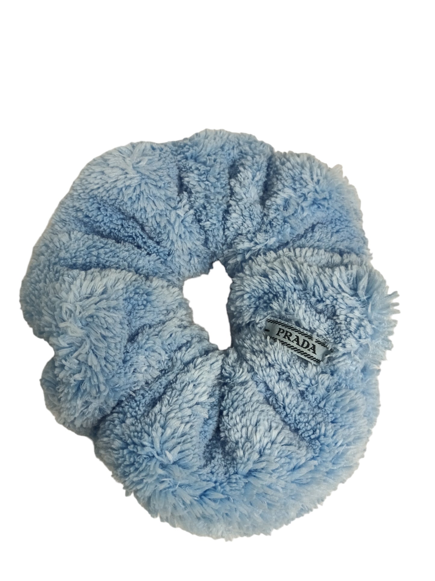 PRADA SKY BLUE FUR HAIR TIE RANK (A)