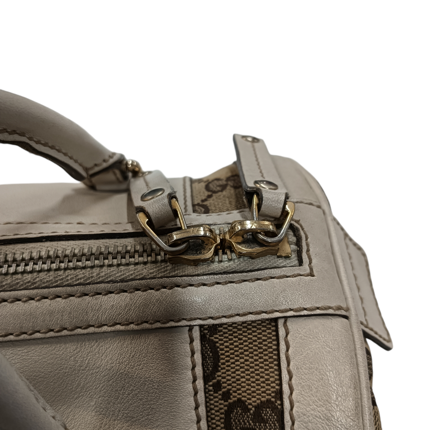 GUCCI HANDBAG WHITE/BROWN
