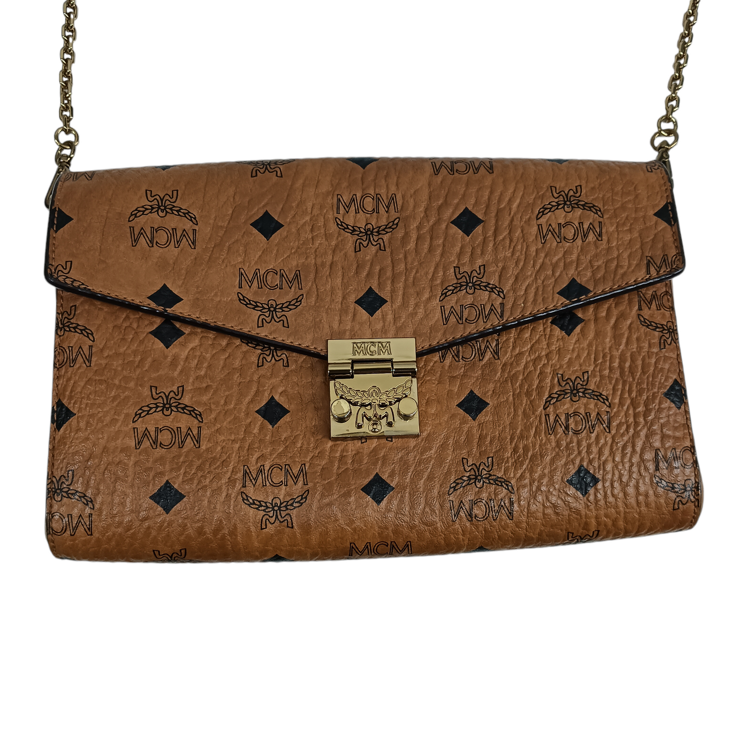 MCM Shoulder Bag MYZ9SME05C0001 Brown Rank AB
