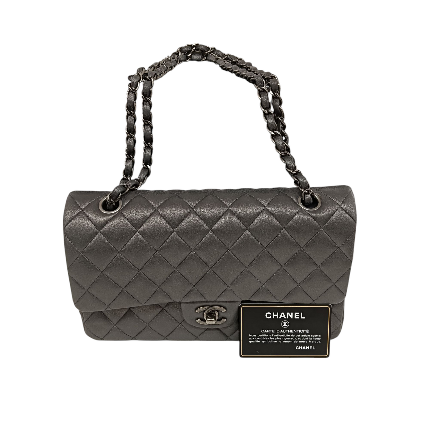CHANEL Shoulder Bag 20422096 Gray BOY 25