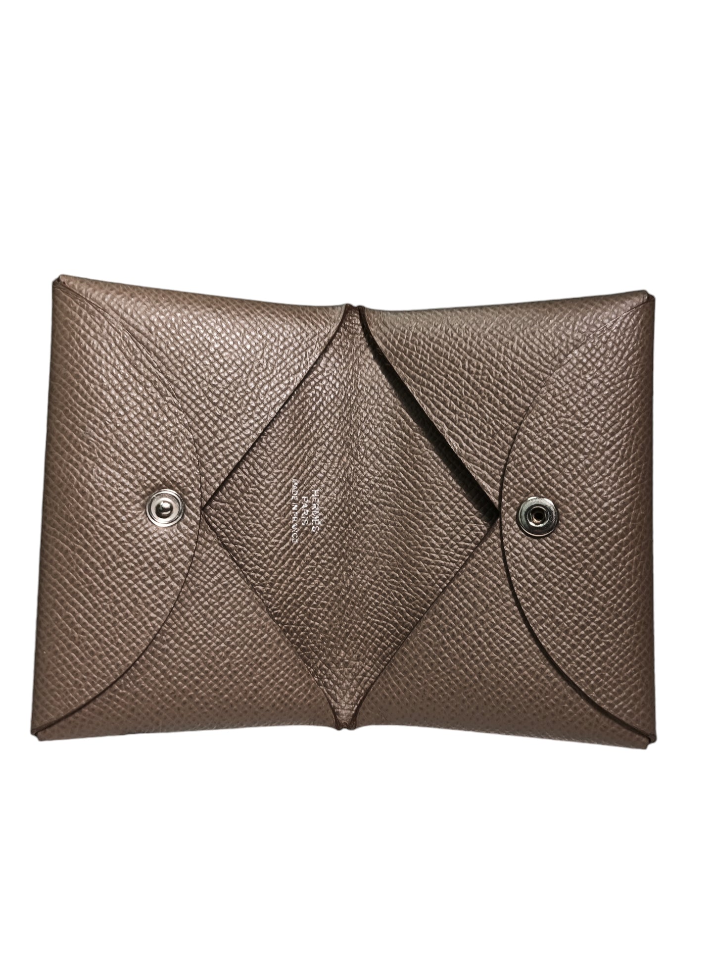 HERMES COIN CASE BEIGE A AA 005 CALVI *DAMAGE