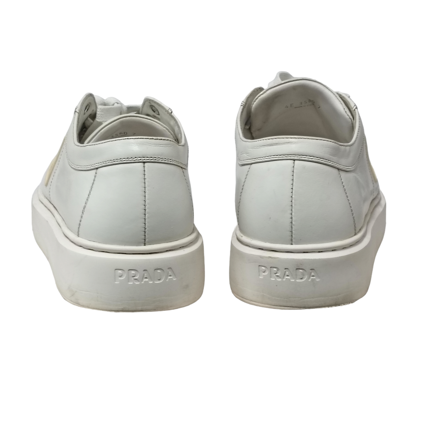 PRADA Sneaker Size 38eu Lady's White 4E 3560