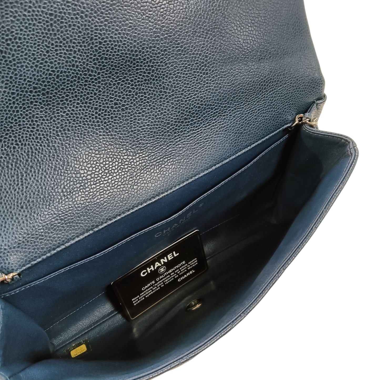 CHANEL Caviar Skin Bag Blue 19473371