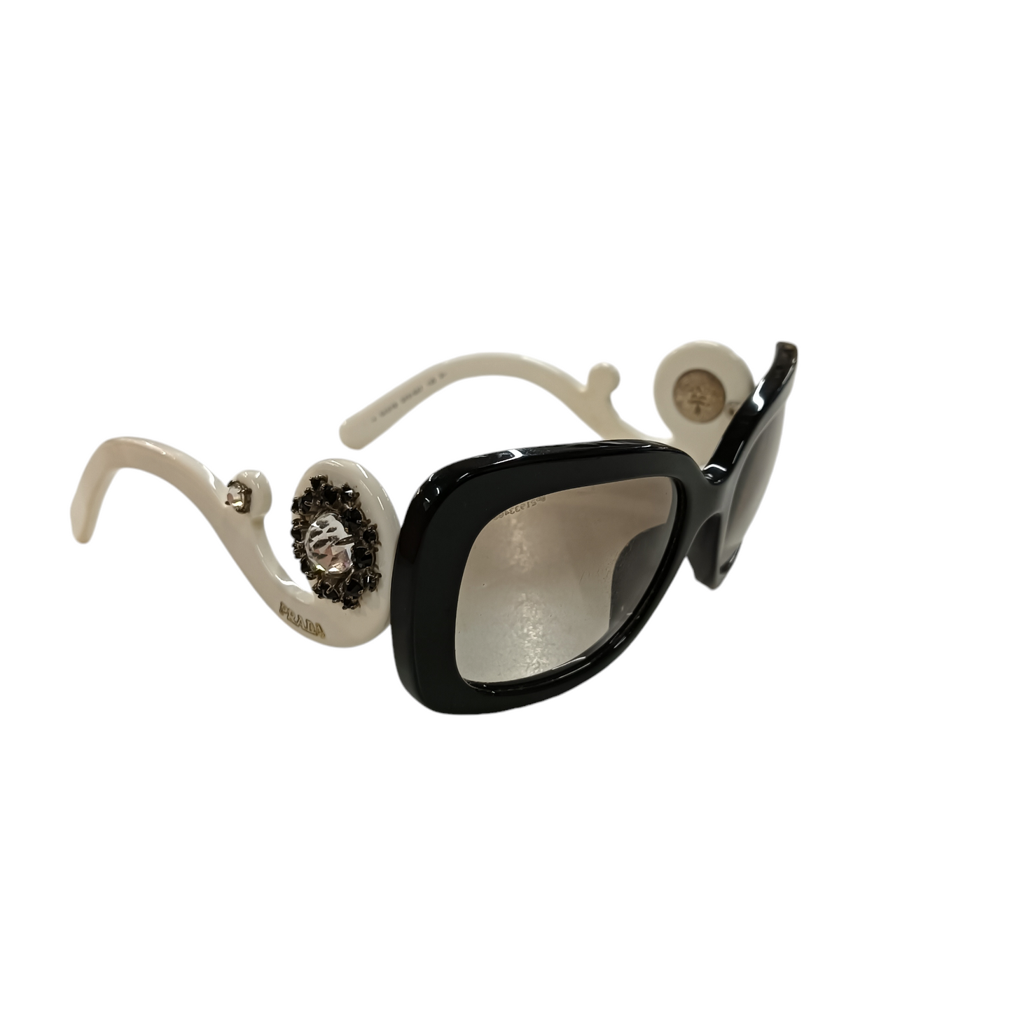 PRADA Sunglasses Black/white 2AX-0A7