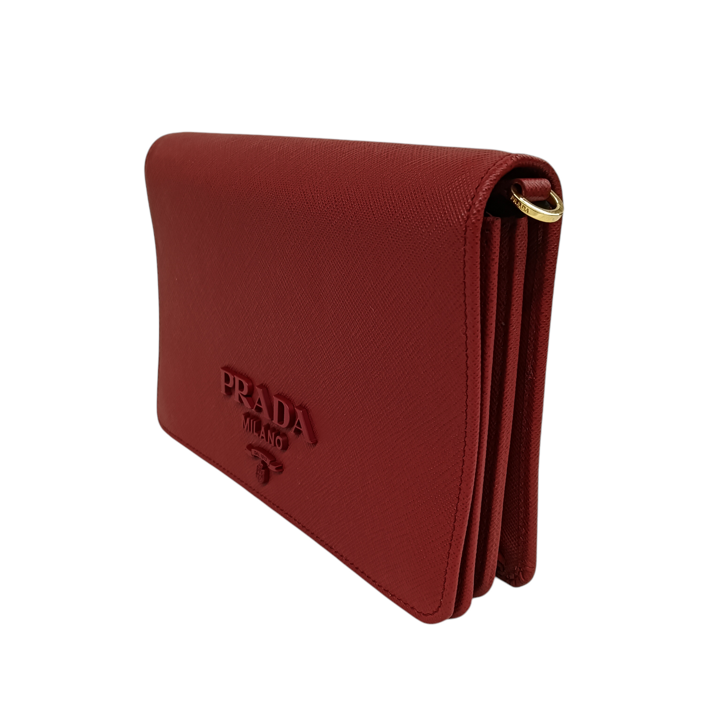 PRADA Shoulder Bag 1BP012 Rank (A) Red