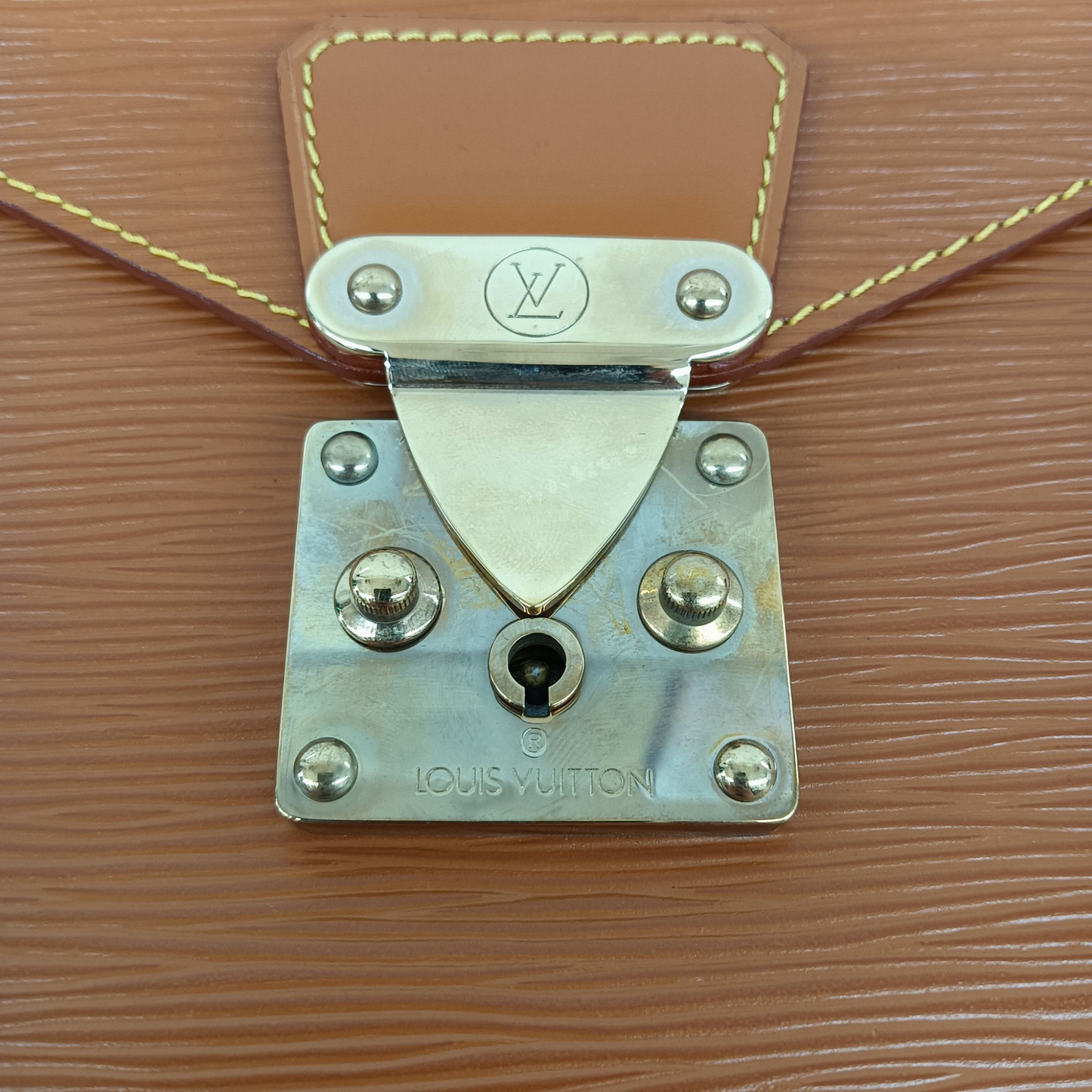 LOUIS VUITTON Document Bag Epi M54453 Brown A2