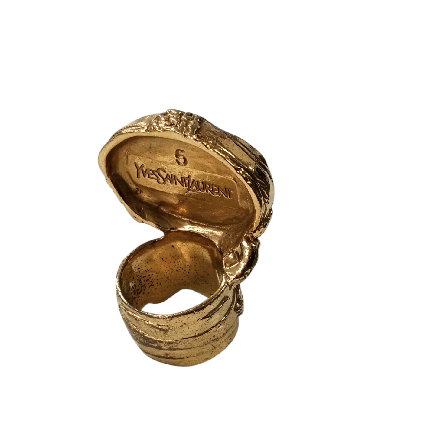 Yves Saint Laurent Ring Gold/Navy Arty Vintage
