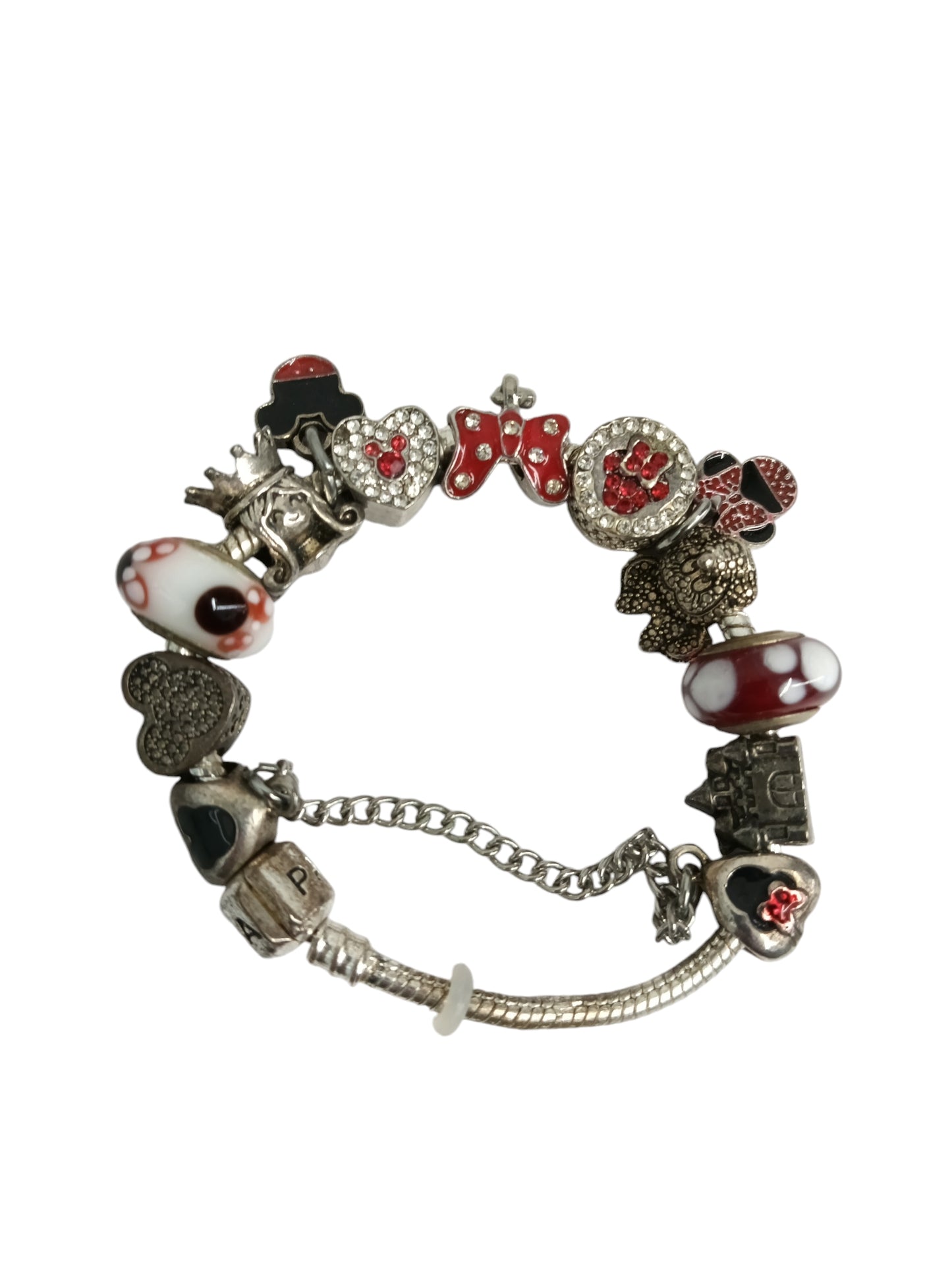PANDORA BRACELET 12 CHARM RANK(B) *STAIN/DAMAGE