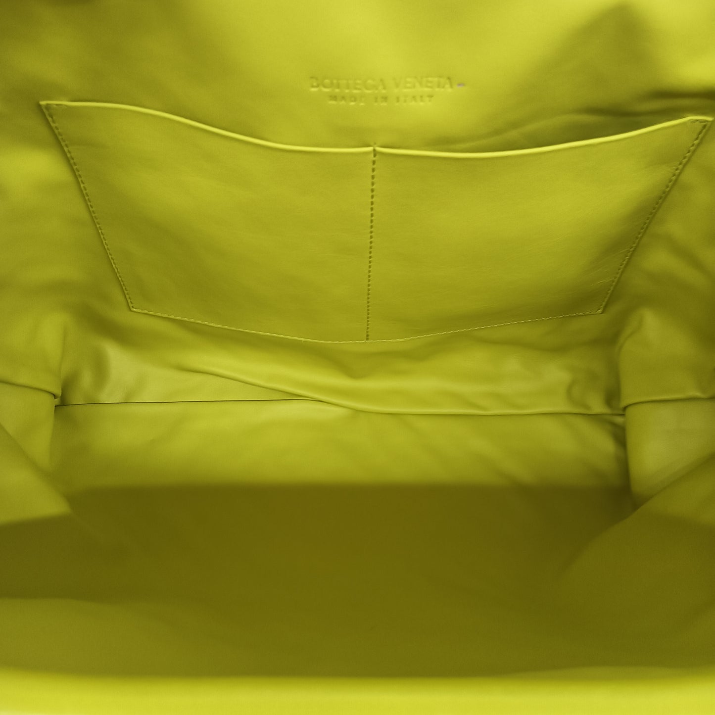 BOTTEGA VENETA Clutch Bag RANK AB Yellow with Green Scratch NFC
