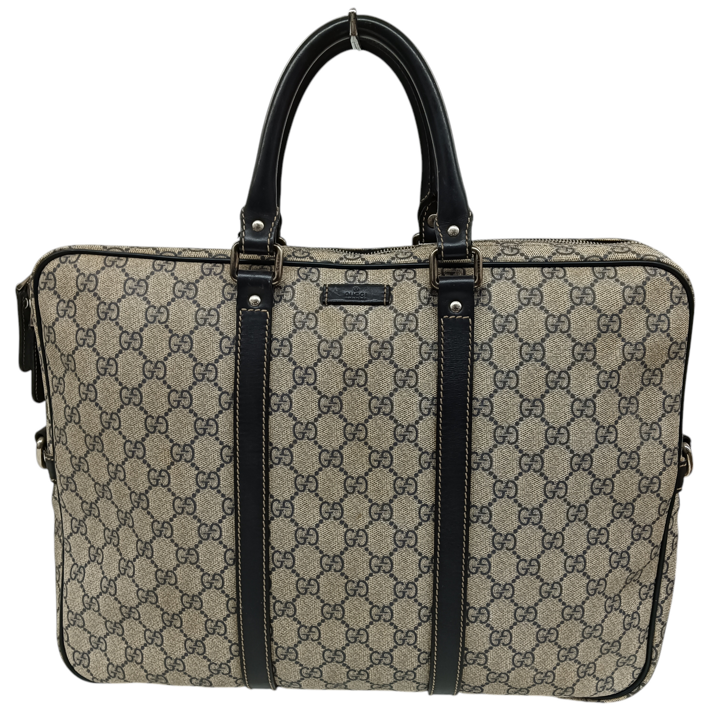 GUCCI 2WAY Bag 208468 Rank (C) Beige/Navy *Inside Stain 001998