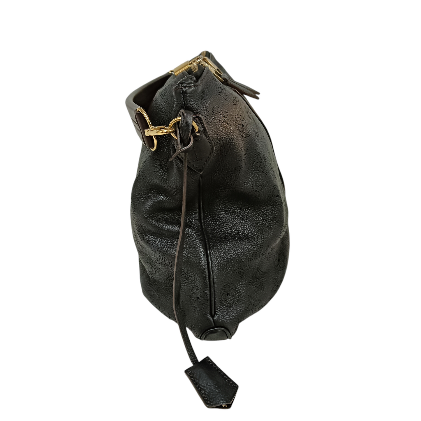 LOUIS VUITTON Bag Monogram Mahina M93987 Black TJ2182 Selene MM *Not pouch and odor*