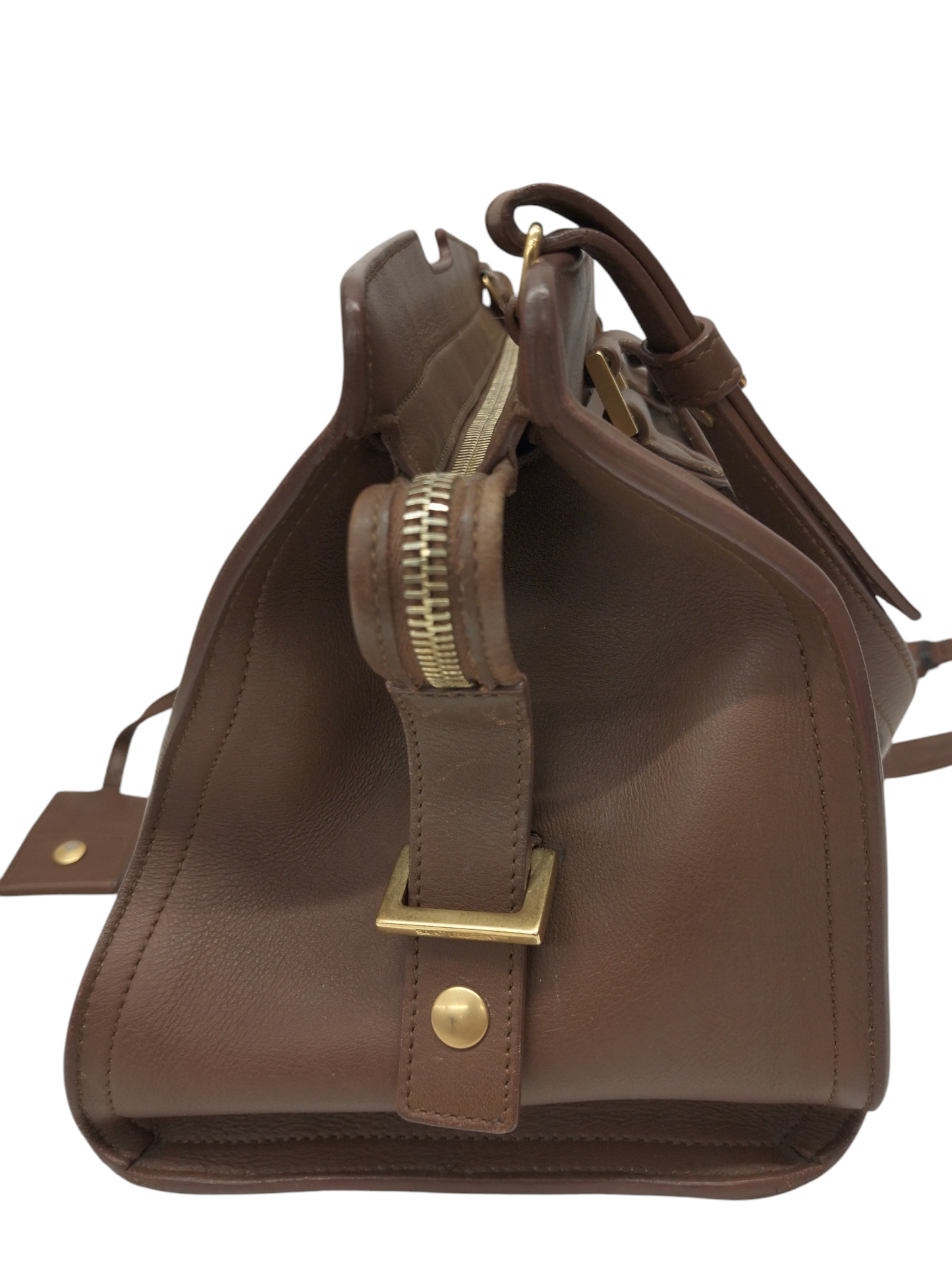 SAINT LAURENT PARIS 2 WAY BAG PETIT CABAS BROWN 311210 DAMAGE 527411 RANK (C)