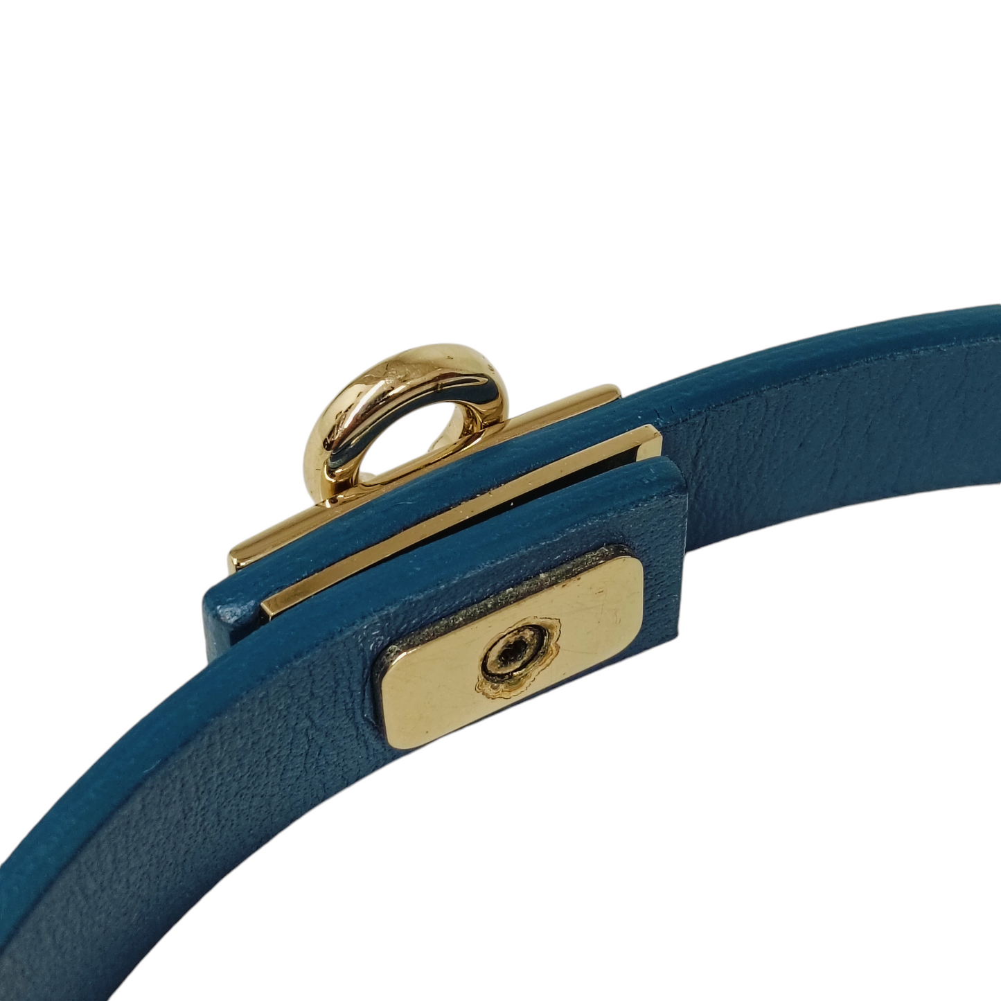 SALVATORE FERRAGAMO Bracelet Blue Gancini Leather