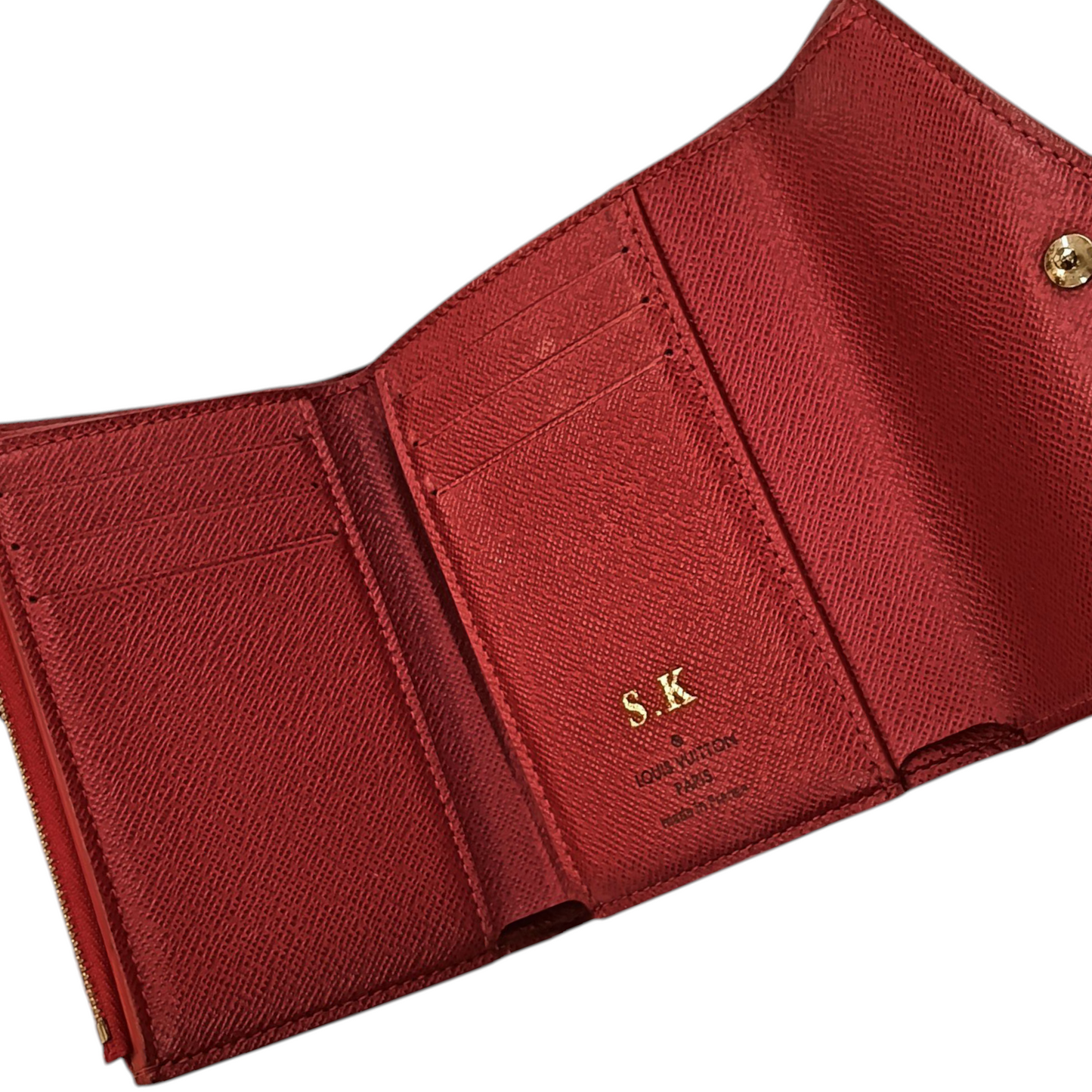 Louis Vuitton Wallet Damier MI3148 *Have Name S.K