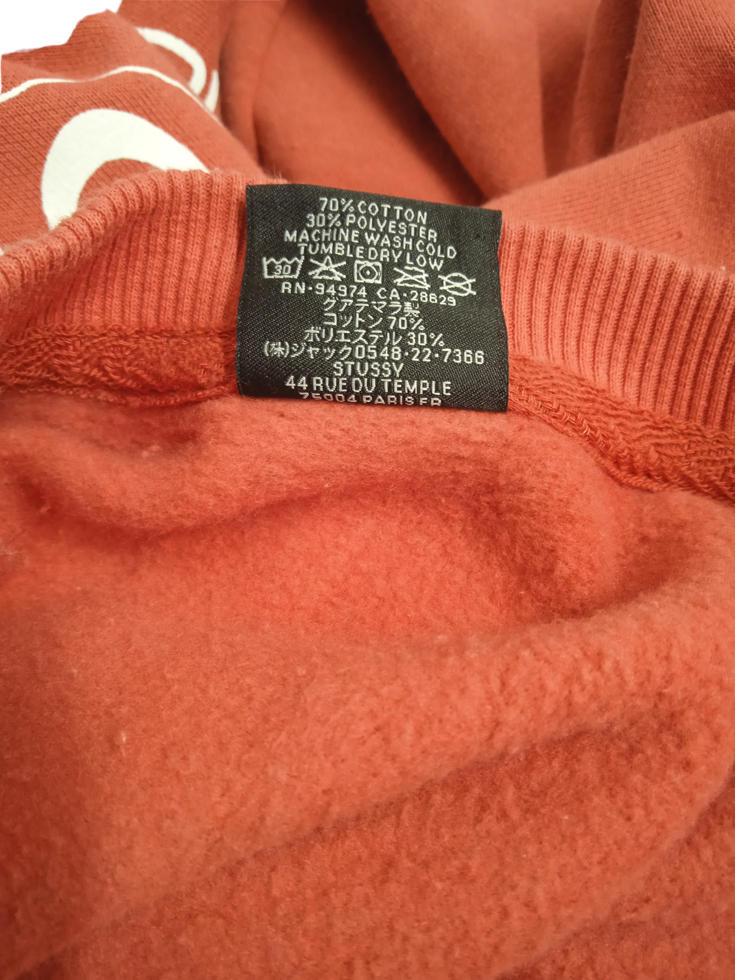 STUSSY Sweat XL Size 3913792 Red World Tour Crew Pepper