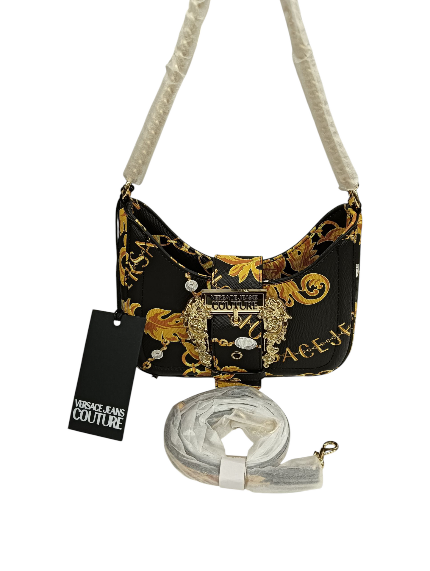 VERSACE 2WAY BAG 75VA4BF5 Black & Yellow