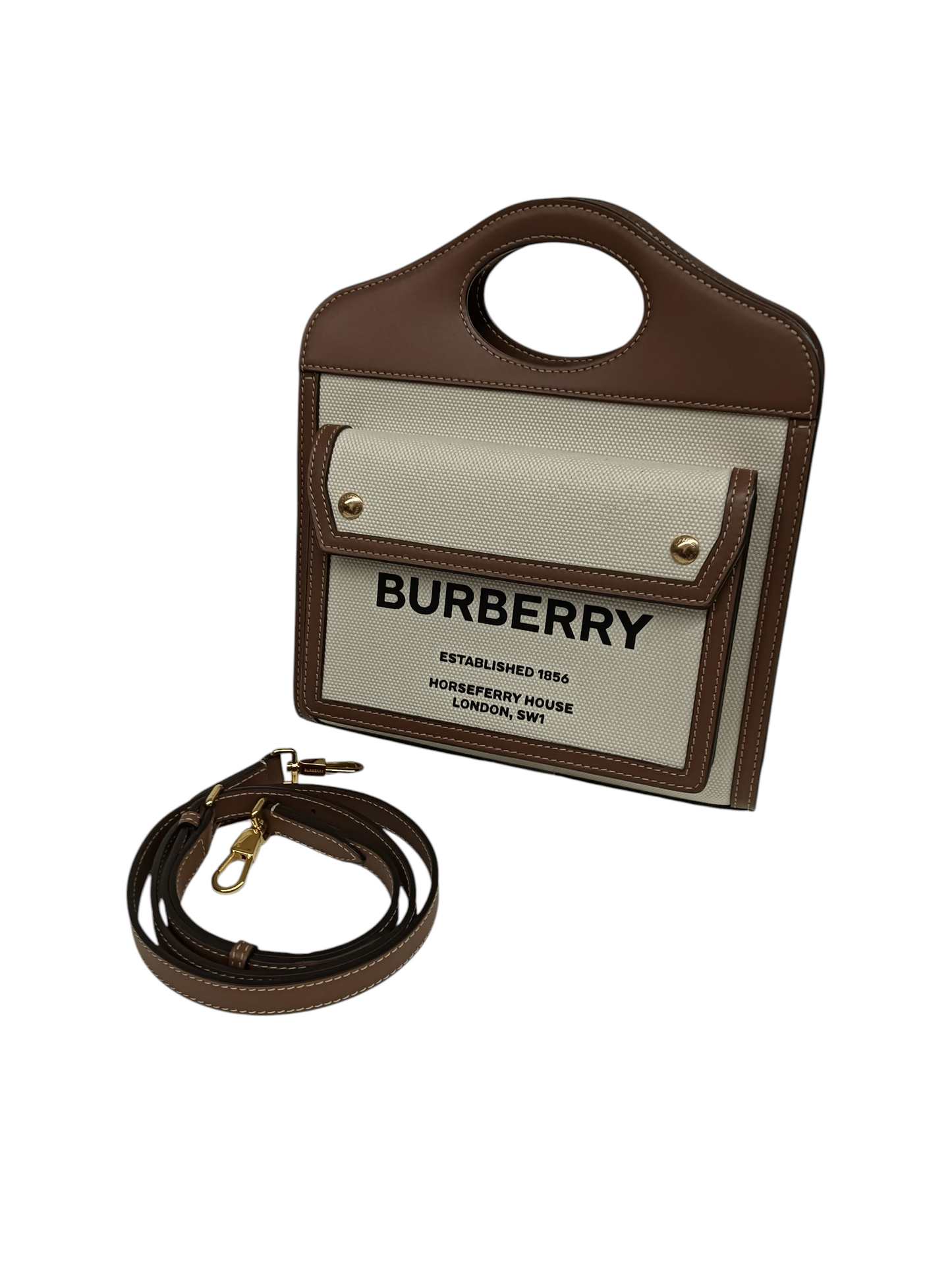 BURBERRY LONDON 2WAY BAG 80317461 Brown/Beige