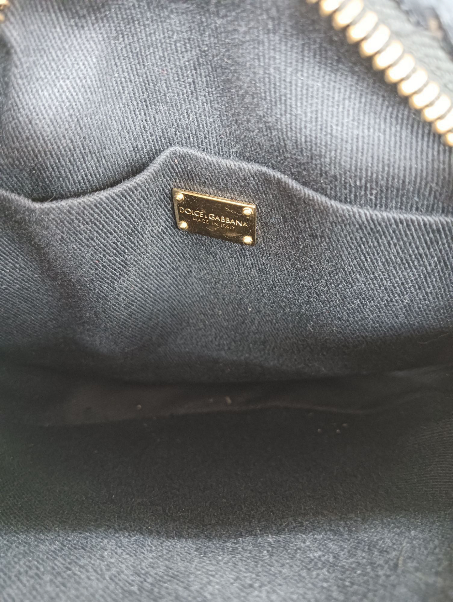 DOLCE & GABBANA Shoulder Bag Black/Gold