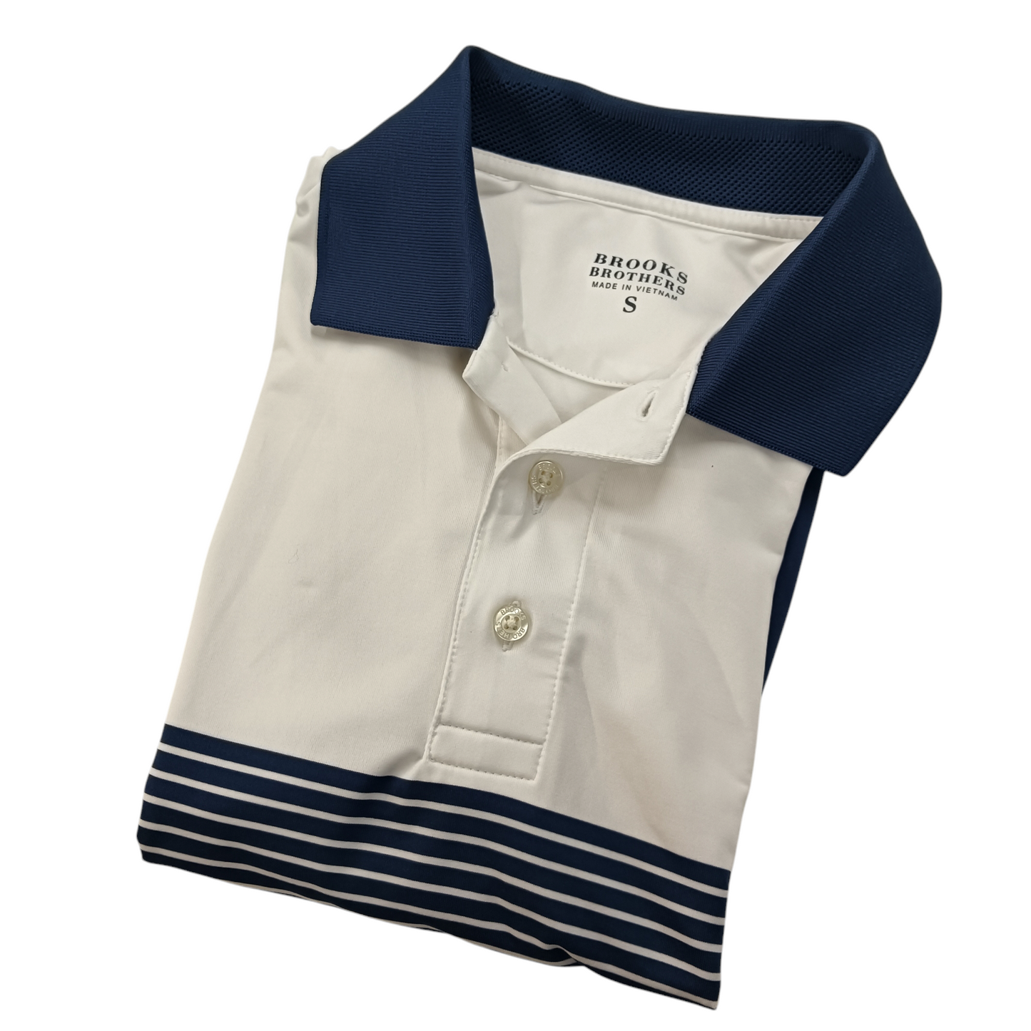 BROOKS BROTHERS SHORT SLEEVE SHIRT MENS SIZE S WHITE/BLUE/GREEN