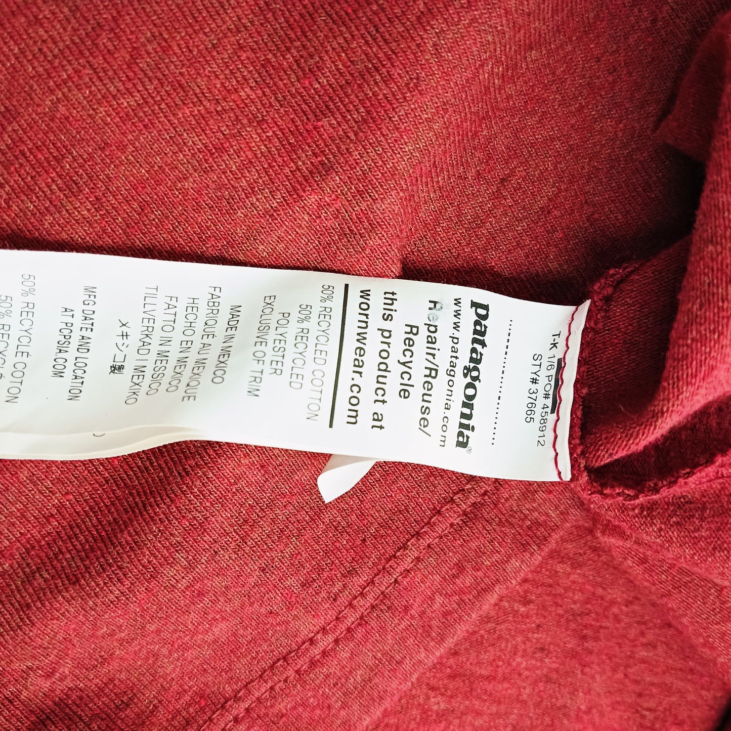 PATAGONIA T-shirt SIZE S Mens Red STY37665