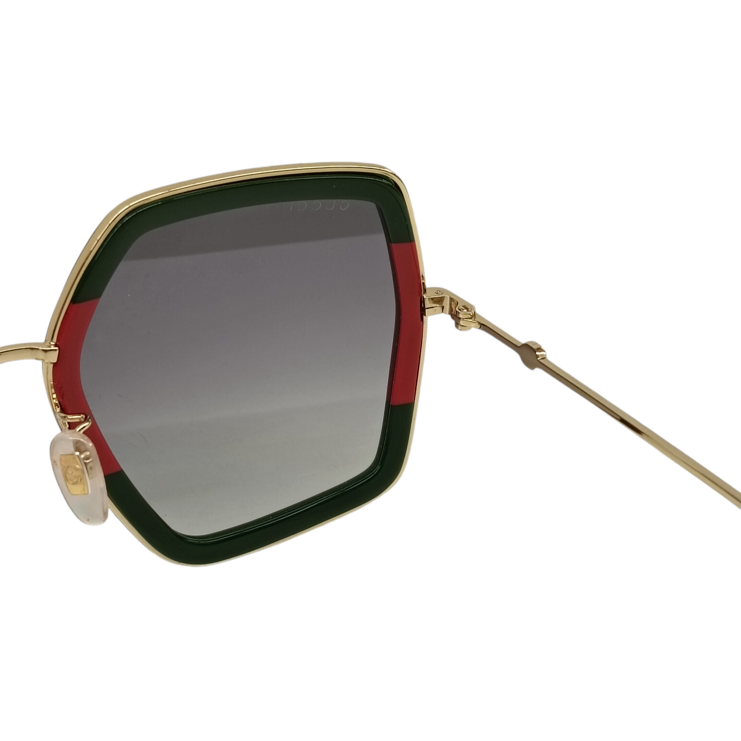 GUCCI Sunglasses GG0106S Green/Red/Gold