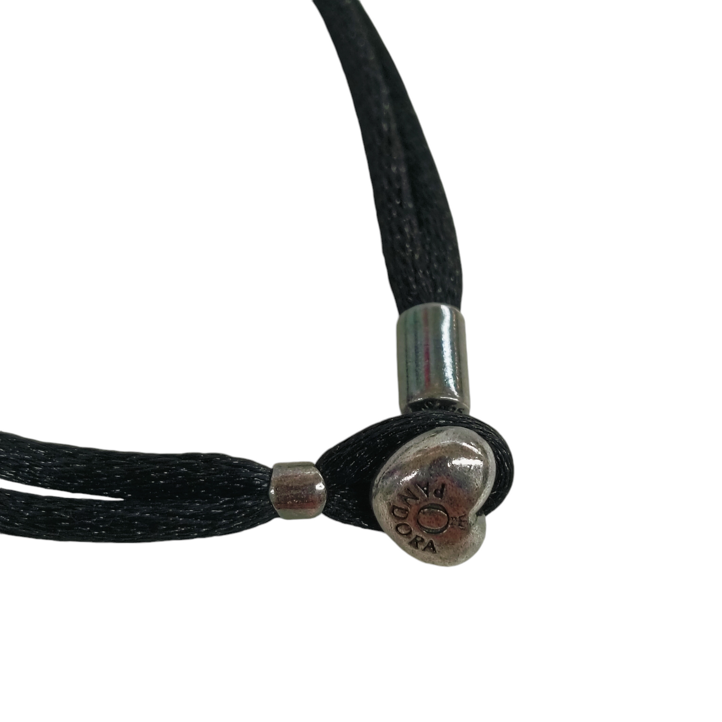 PANDORA Bracelet Black Sparkling Pet Paw Print Dangle