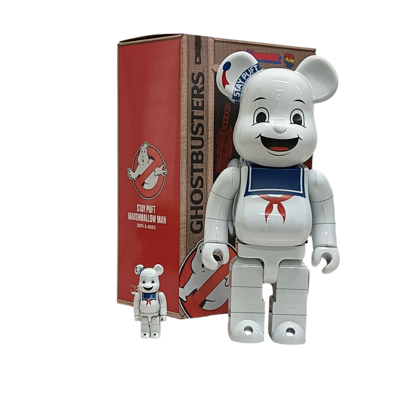 GHOSTBUSTERS STAY PUFT MARSHMALLOW MAN 100% & 400% BEARBRICK