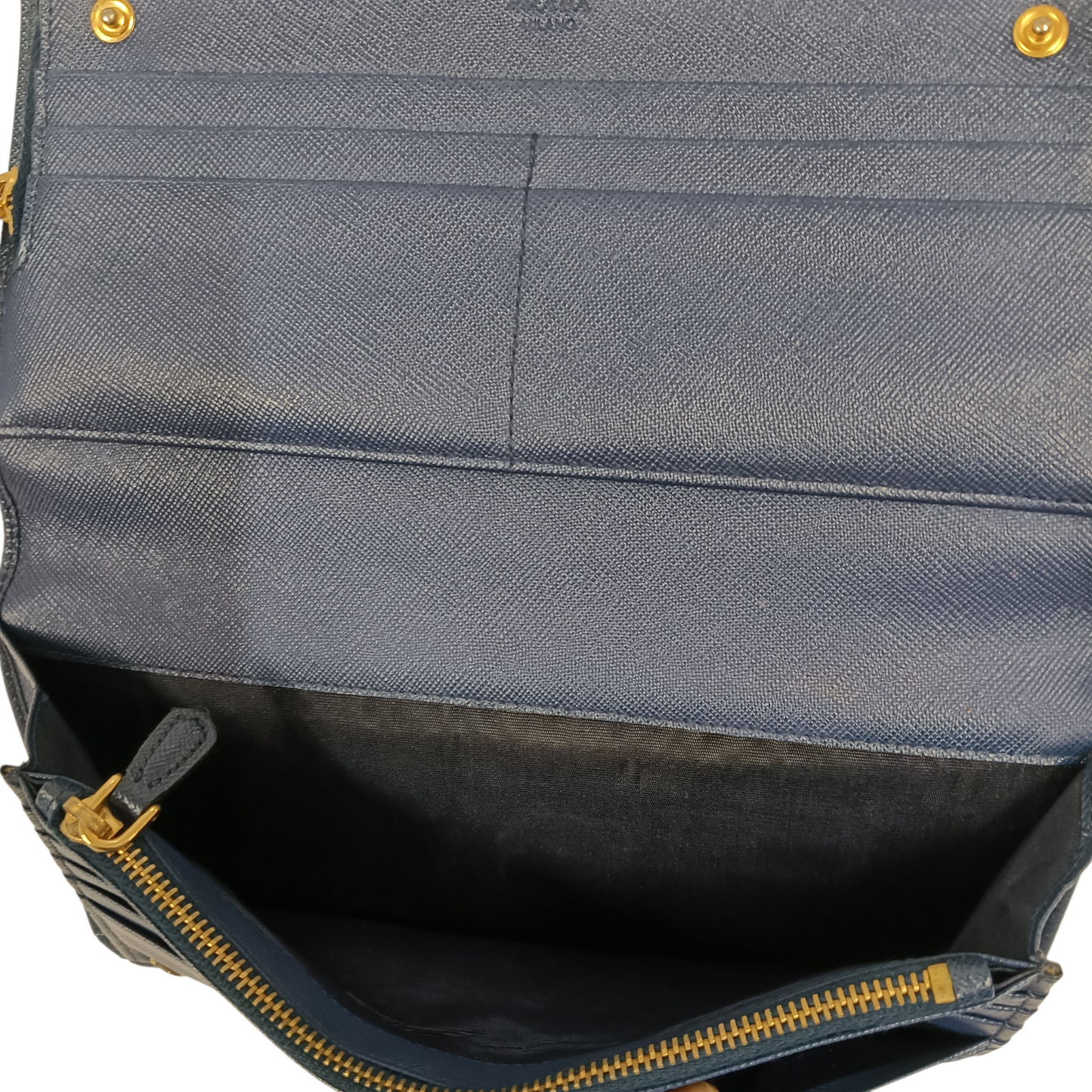 PRADA Long Wallet Navy