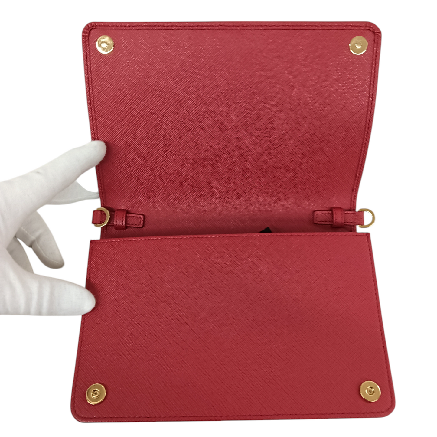 PRADA Shoulder Bag 1BP012 Rank (A) Red