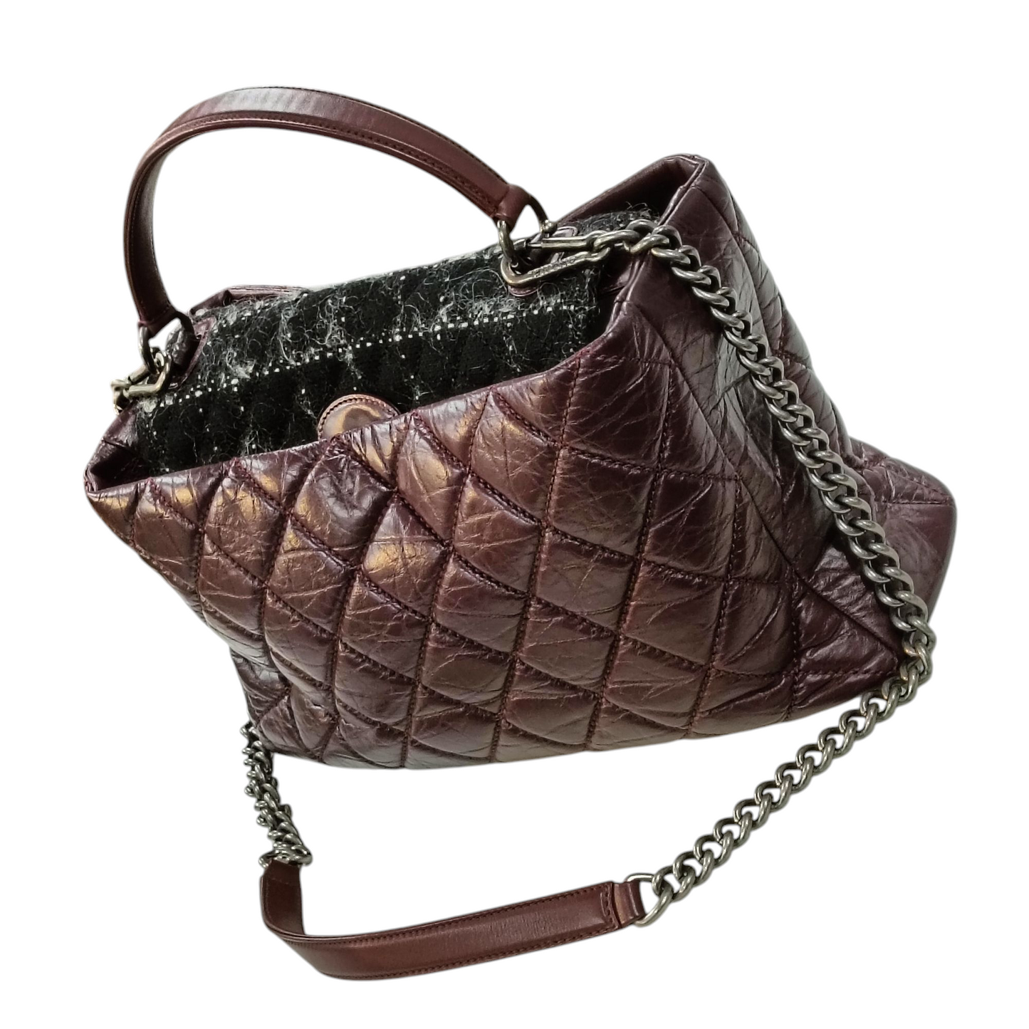 CHANEL 2Way Bag Red/Black Timeless Classic Bag A93270