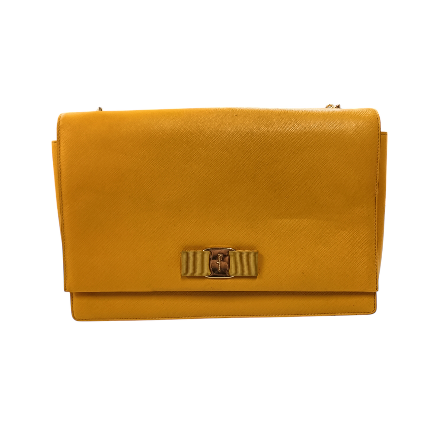 Salvatore Ferragamo Shoulder Bag Yellow AU-21/E015