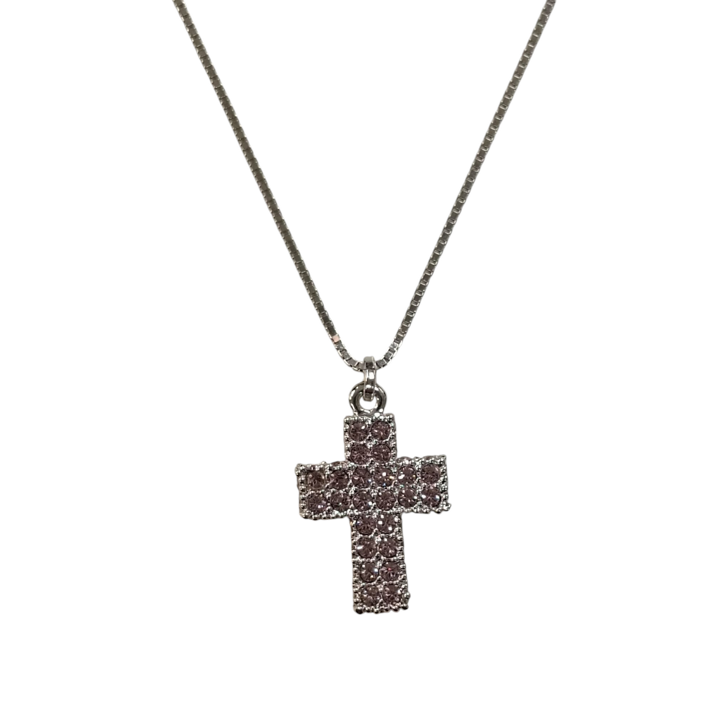 SWAROVSKI Necklace Cross Silver/Pink