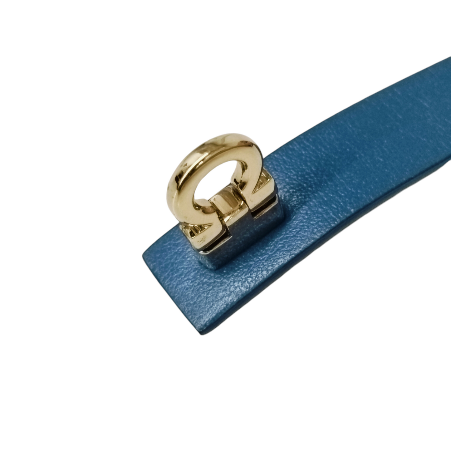 SALVATORE FERRAGAMO Bracelet Blue Gancini Leather