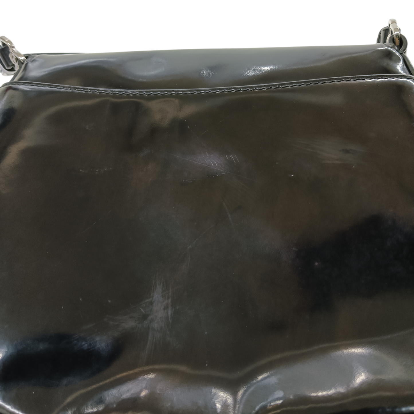 PRADA Handbag Black 165 NFC Rank(B) Stain