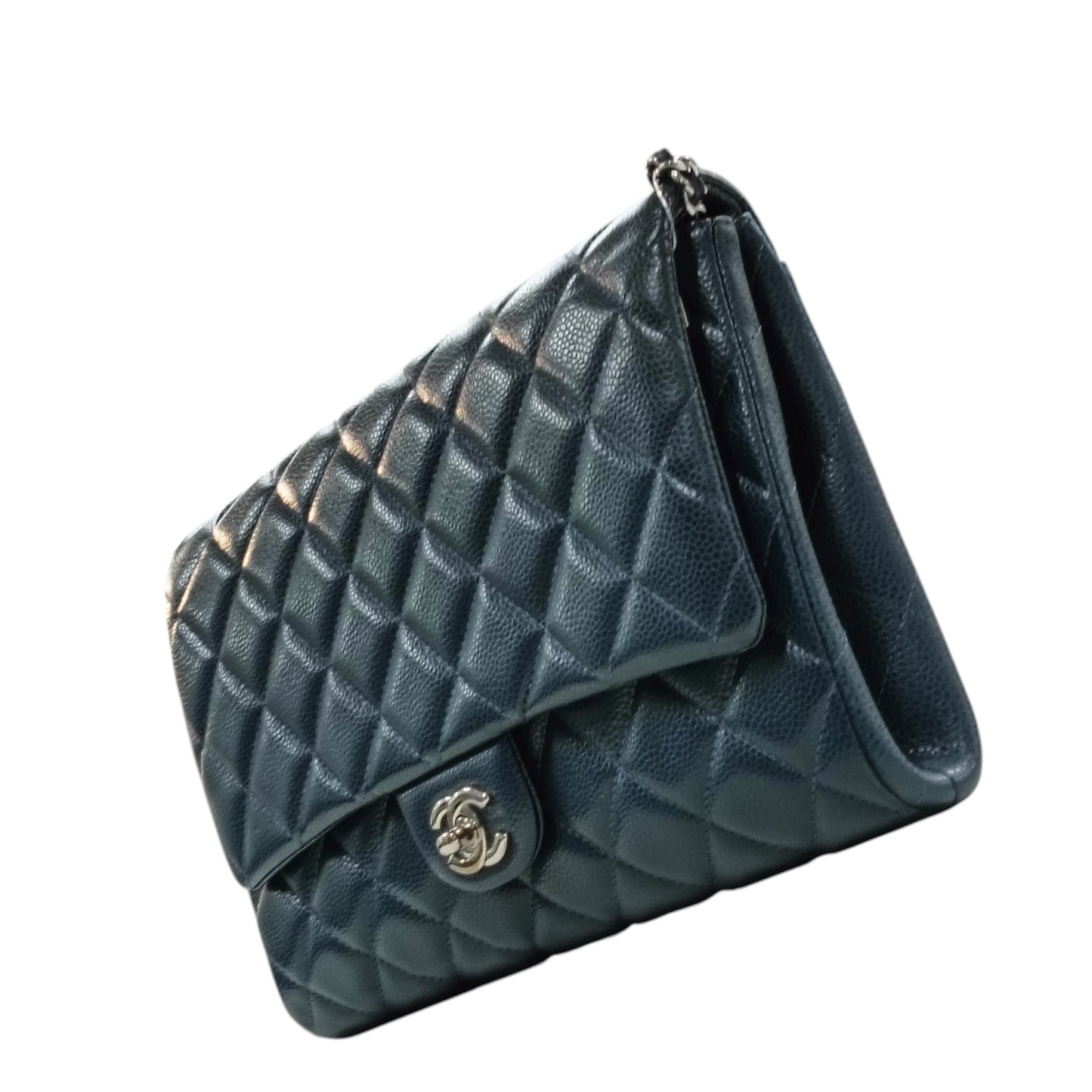 CHANEL Caviar Skin Bag Blue 19473371