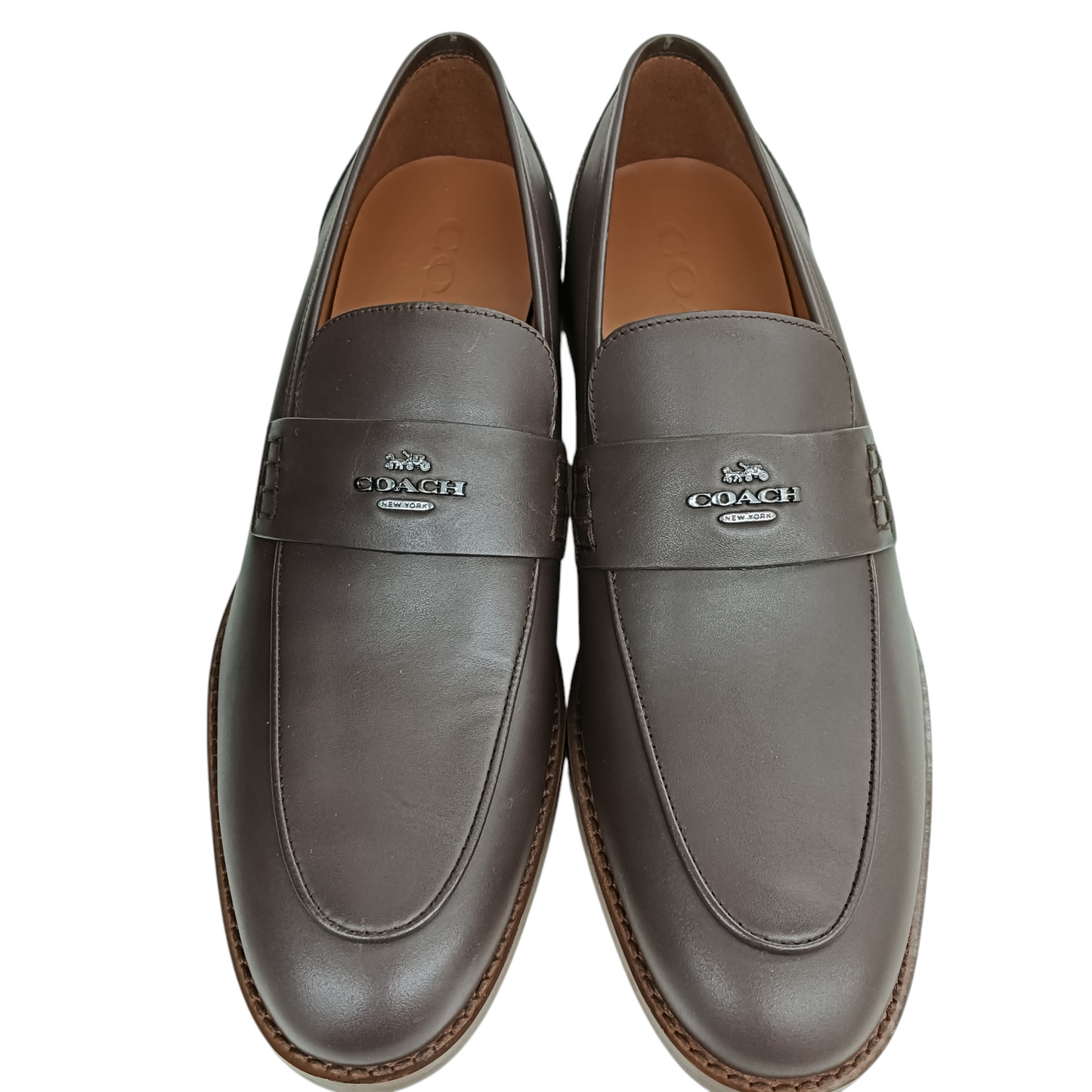 COACH Loafers Mens 8.5 Brown CR876 Rank(A)