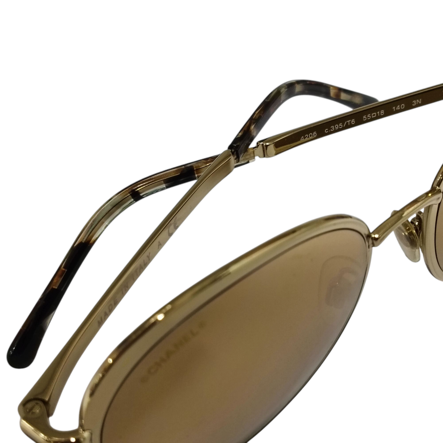CHANEL Sunglasses Gold 4206