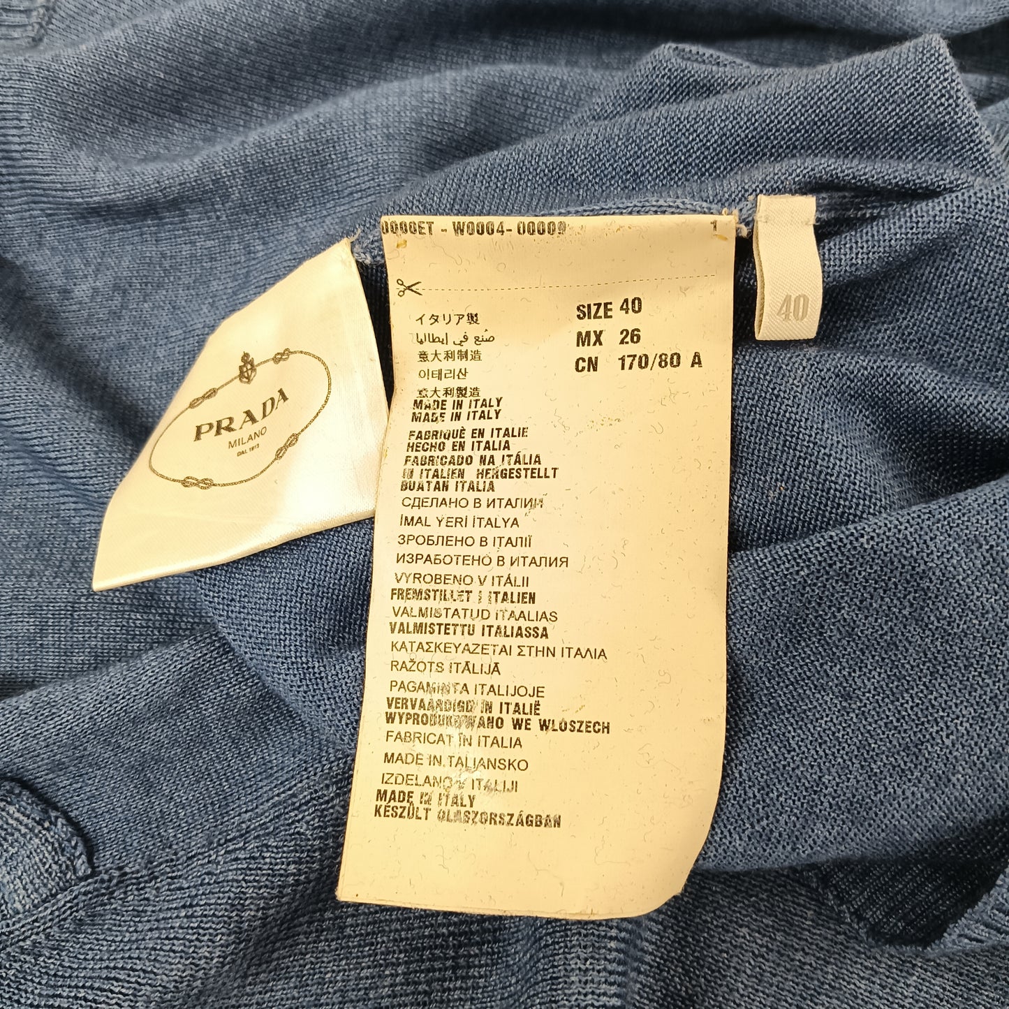 PRADA Knitwear 40 Lady's Blue *Tag Sticky AMAS 2014 1346